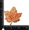 Elegant Tan Maple Leaf Patch – Gold Accents, Iron-On (2.38" x 2.38")